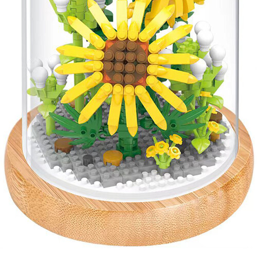 Sonnenblumen-Pflanzenblöcke Mini-DIY-Set mit Deckel