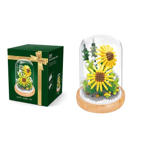 Sonnenblumen-Pflanzenblöcke Mini-DIY-Set mit Deckel 1