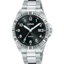 Orologio uomo - LORUS - Grigio e nero - Quarzo - Bracciale in acciaio - Datario