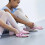 Kinder Kronenmuster Ballettschuhe Rosa 32 Satin 16