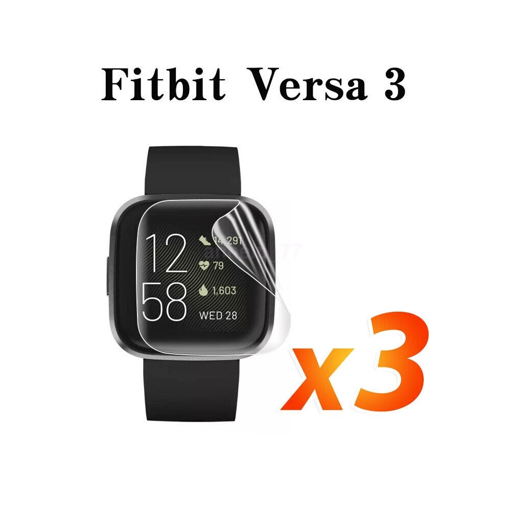 (For Versa 3 / Sense) 3X Fitbit Versa 2 Versa 3 Sense Hydrogel Screen Protector Cover Full Coverage New 4069369087240