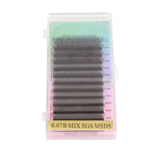0.07B Auto-Fan-Volumen-Wimpern, 8-15 mm-Mix, Schwarz
