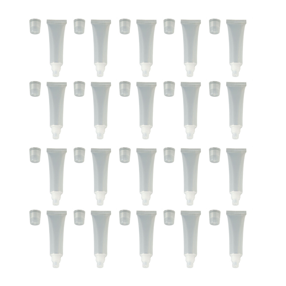 20pcs 12ml Refillable Lip Gloss Tubes Portable PVC Set