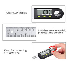 Digitaler Winkelmesser Protractor 28x200mm schwarz ABS