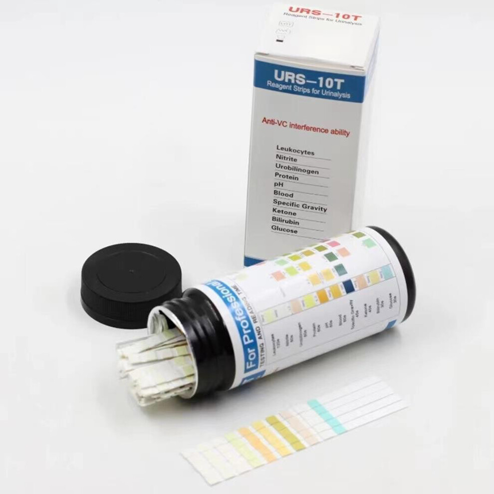 White Urinalysis Reagent Strips 10Cm Paper 10 Parameters