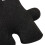 Ultra Soft Black Teddy Wool Puzzle Throw Pillow 650g 7