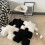 Ultra Soft Black Teddy Wool Puzzle Throw Pillow 650g 4