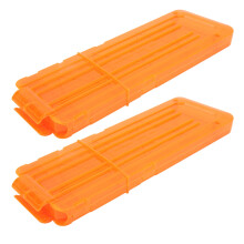2 PCS Soft Magazine Clips 15 Dart 26x8x2cm Orange