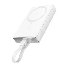 Joyroom 20W Magnetische kabellose Powerbank 10000mAh mit Kabel & Ständer - Weiß