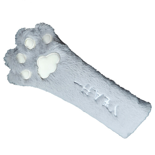 Grey Plush Cat Claws Soft Seatbelt Covers for Women 2