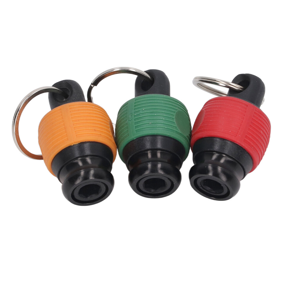 3Pcs 1/4In Keychain Bit Holder With Ring Buckle, 44Mm 4091329195207