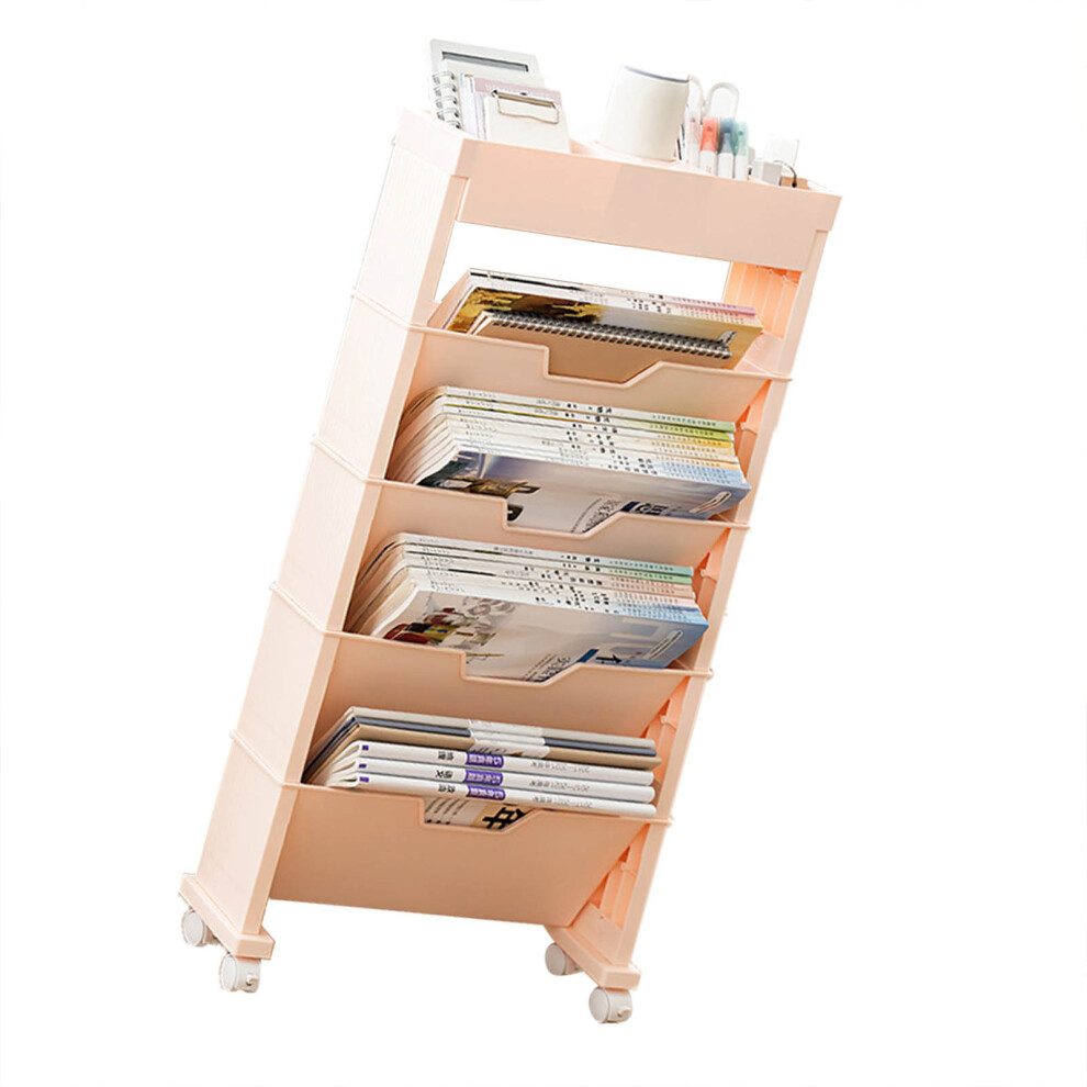 Classroom Bookshelf 78.5x39.5x12cm with Wheels