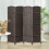 Homcom HOMCOM 4 Panel Folding Room Divider, Privacy Screen, 160 x 170cm, Brown 6