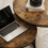 Homcom HOMCOM 2 Pcs Stacking Coffee Table Set with Steel Frame, Rustic Brown 9