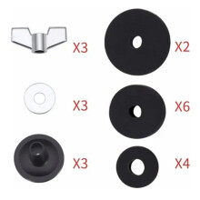 21Pcs Drum Felt Pad Kit Non-Slip Cymbal Stand Set