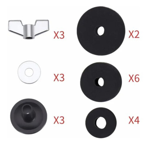 21Pcs Drum Felt Pad Kit Non-Slip Cymbal Stand Set