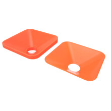 10 Stück Trainingskegel, quadratisch, orange, 17,7  17,7  5 cm