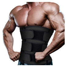 Men's Slimming Belt Fitness Body Shaper Adjustable Neoprene Waist Black 3XL