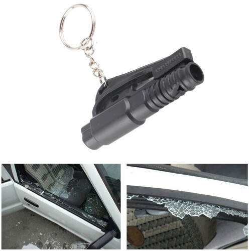 Car Window Breaker 3-in-1 Mini Emergency Hammer Black 2