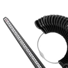 Ring-Messstab-Set schwarz, 13 mm, 0-0,5 in