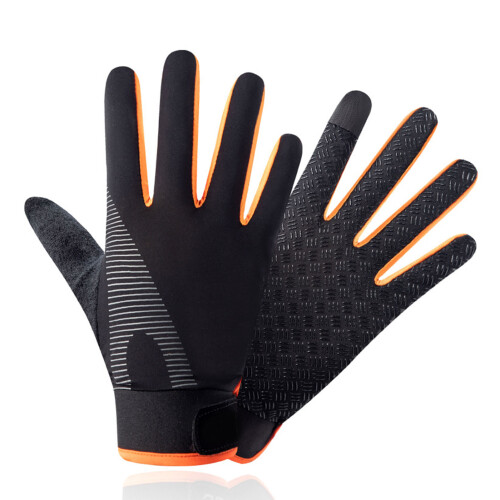 Reithandschuhe Ice Silk UV XL Schwarz/Orange 2