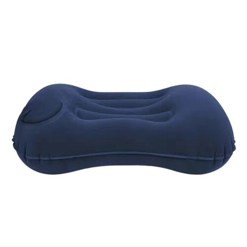 Almohada hinchable ultraligera de 125 g azul oscuro compacta 1