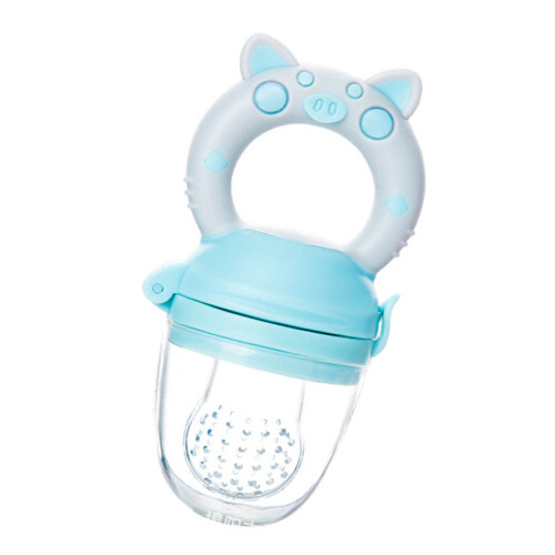 Blue Silicone Baby Food Feeder Soft Chewing Pacifier 12x5.5cm 2