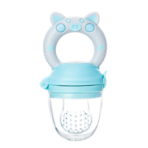 Blue Silicone Baby Food Feeder Soft Chewing Pacifier 12x5.5cm 1