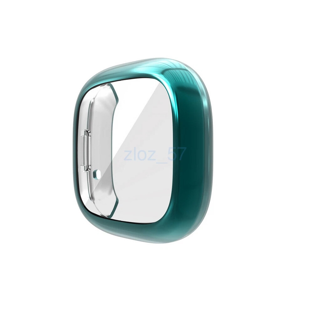 (Indigo) Fitbit Versa 3/Sense Soft Tpu Plated Bumper Full Screen Cover Smartwatch Case Hot Indigo 4069369088285