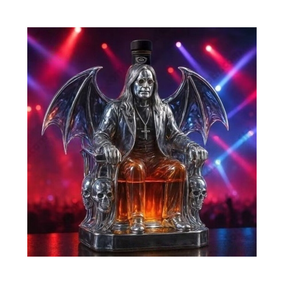 (A3) 300ml Ozzy Osbourne Whiskey Bottle Back To The Beginning Commemorative Whiskey Wine Bottle Home Decor Statue For Rock Fans