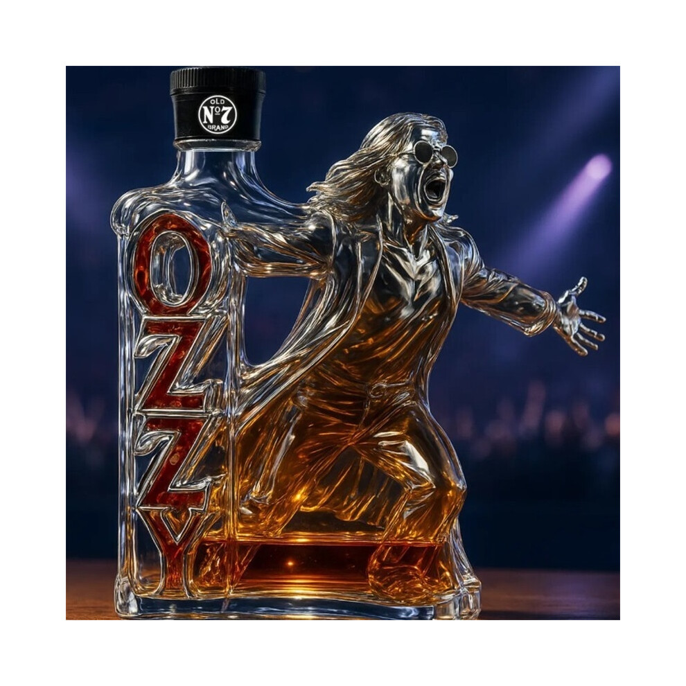 (B3) 300ml Ozzy Osbourne Whiskey Bottle Back To The Beginning Commemorative Whiskey Wine Bottle Home Decor Statue For Rock Fans