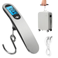 Luggage Scale, New 2.0 Portable Digital Suitcase Weight Scale with USB Charging, 110 Lb/50kg Luggage Scale with Hook, Travel Scale