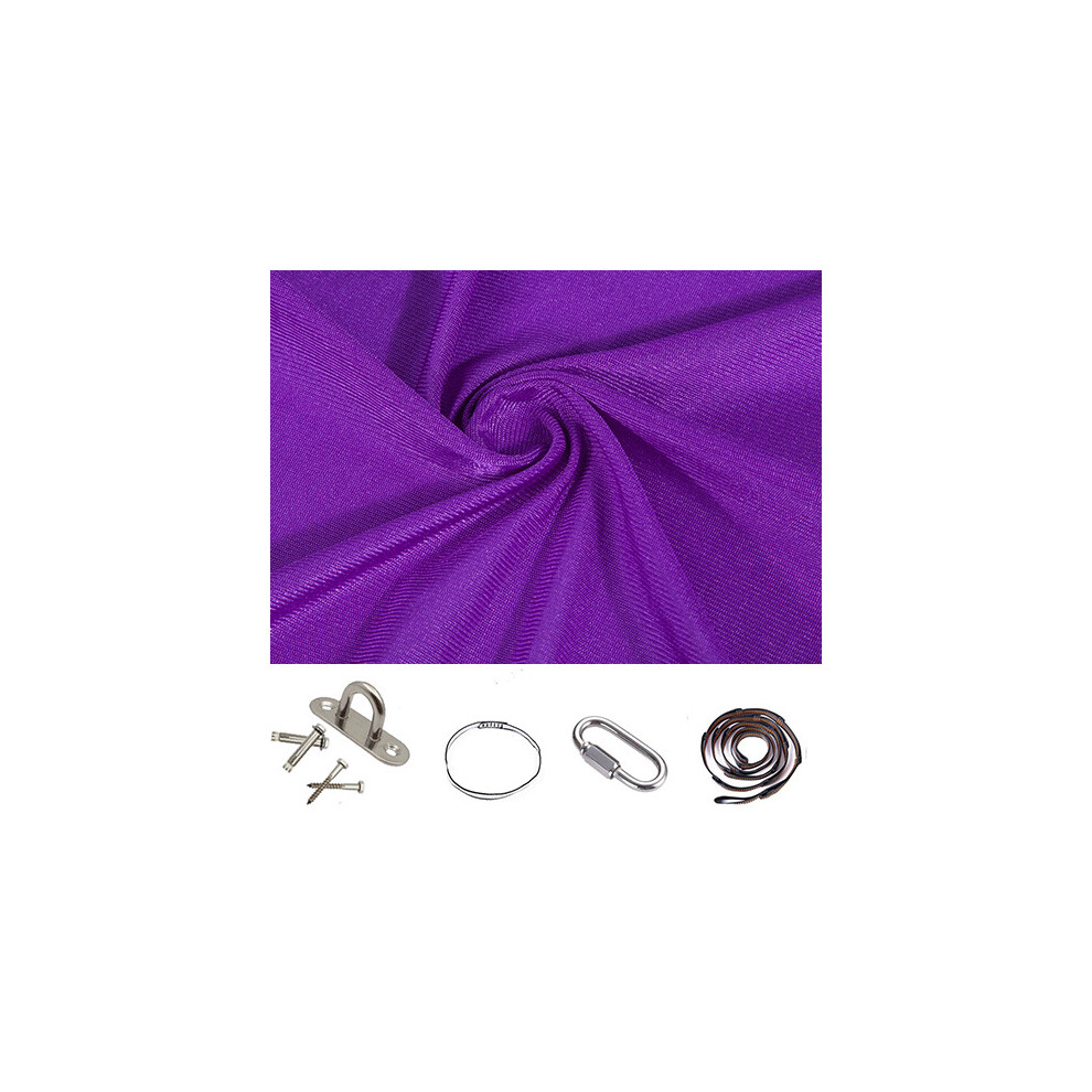 (280*150cm deep purple) Indoor children's swing, outdoor hammock, hanging chair, elastic sensory yoga-image-OPC-PJ67K6P-NEW