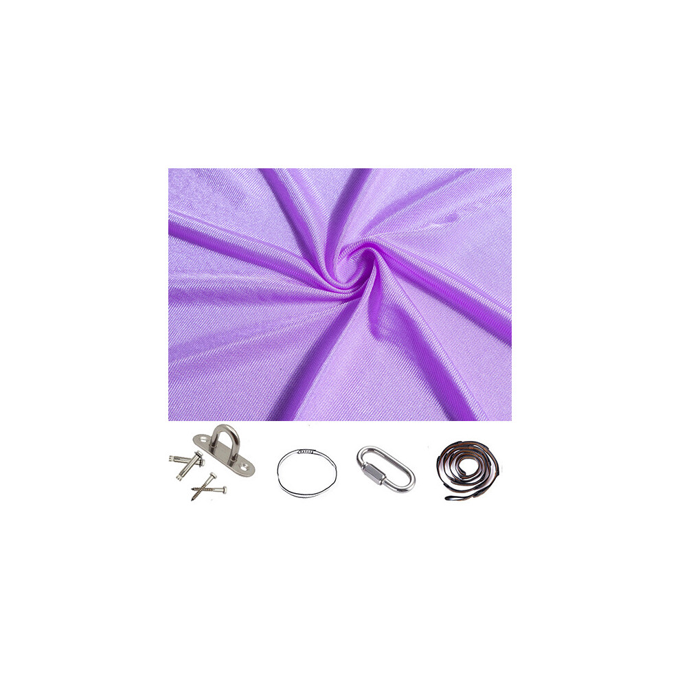 (280*100cm light purple) Indoor children's swing, outdoor hammock, hanging chair, elastic sensory yoga-image-OPC-PJ67K6J-NEW