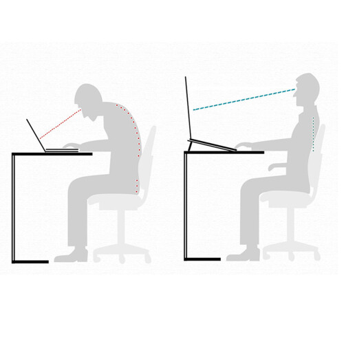 Pilzförmiger Silikon-Laptopständer, Schwarz 2
