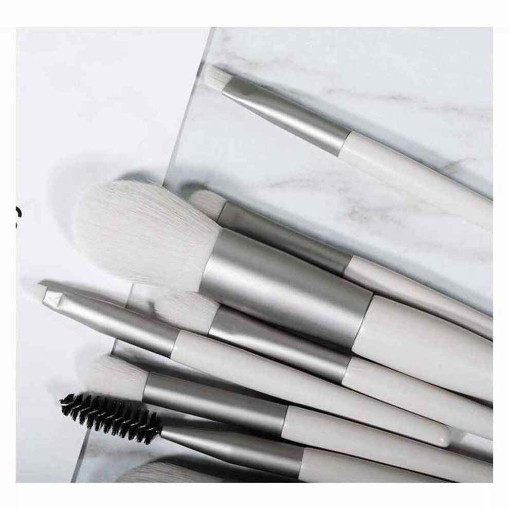 8 Pcs Portable Eco-Friendly Makeup Brush Set, Travel Size 15x10cm