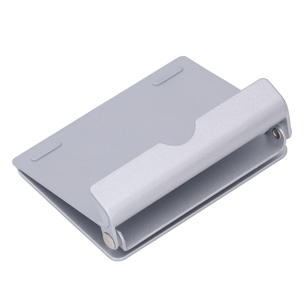 Silver Aluminum Cell Phone Stand 360 Rotatable Foldable 100x72x75mm
