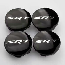 (gloss Black Silver)4pcs 63mm SRT Wheel Center Hub Caps For D-odge Nitro Caliber Challenger Charger Journey Caravan Durango Nitro Car Rims Cover