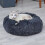 (60*60 cm, Dark Grey) Donut shaped pet plush cat bed 1