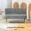 Homcom HOMCOM Corduroy Double Sofa w/ Wood Frame Foam Padding High Back, Grey 6