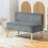 Homcom HOMCOM Corduroy Double Sofa w/ Wood Frame Foam Padding High Back, Grey 1