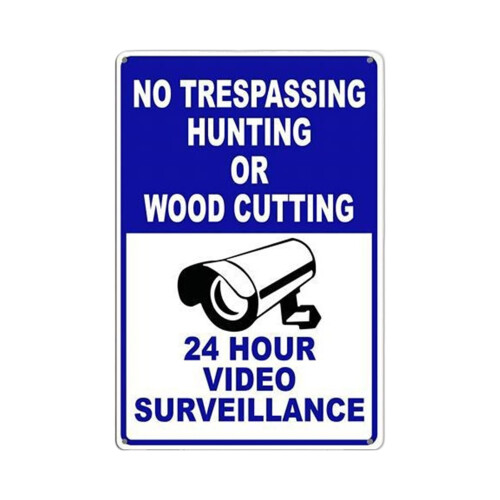 Video surveillance sign, iron, 30.5x20.3cm, 'You're on Camera' sign ...