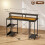 Homcom HOMCOM Computer Desk Reversible Home Office Desk with Storage Grey 3