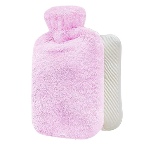 2L Heißwasserbeutel mit Plüschüberzug – Große 30x20cm Bettwärmer & Kaltpack 2