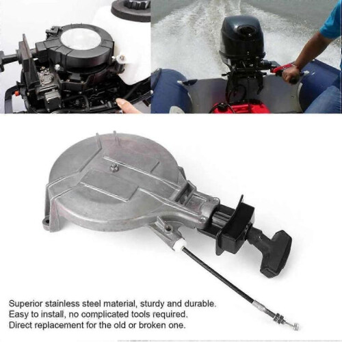 Outboard Pull Starter Assembly for Yamaha Pioneer 2 Stroke 4HP/5HP/6HP 6E4-15710 2