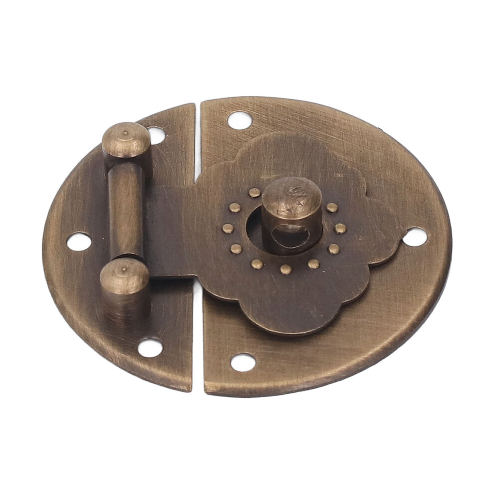 Retro Copper Round Embossed Hasp Lock For Wooden Boxes, 40Mm 5091329228515
