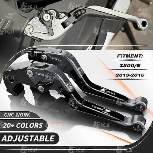 (Grey-Silver)For Kawasaki Z800/z800 E Version 2013-2016 Clutch Lever Brake Lever Set Adjustable Folding 1