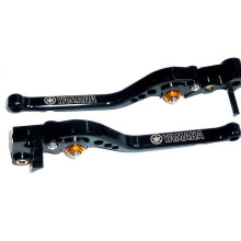 Excellent YAMAHA R1S 2015-2024 LONG BLACK BRAKE AND CLUTCH LEVERS SET ROAD RACE TRACK