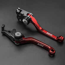 (Argento) Leve freno e frizione pieghevoli in alluminio CNC uniche per motocross Pit Bike per Honda