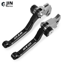 (Un paio nero) Per Yamaha Dt125 Dt 125 1987-2005 2004 CNC alluminio Motorcoss Pit Dirt Bike Pivot pieghevole